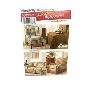 McCall's 5383 Sewing Pattern Chair Slip Covers UNCUT